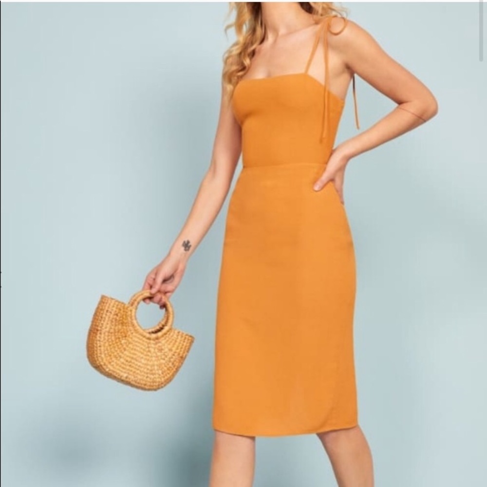 NWT Reformation Jasper Sunflower Dress